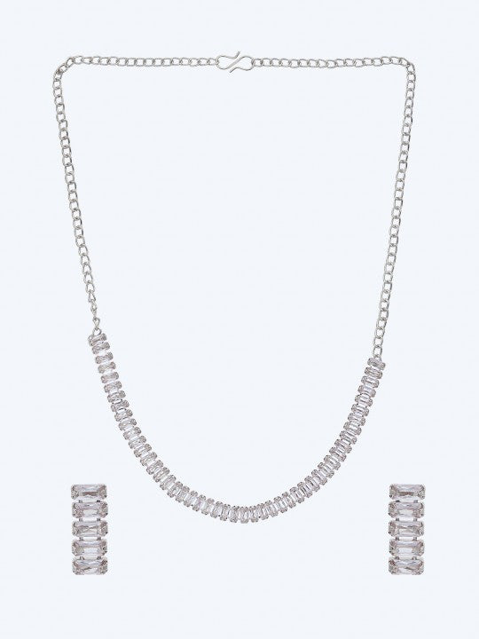 Sleek CZ Jewellery Set