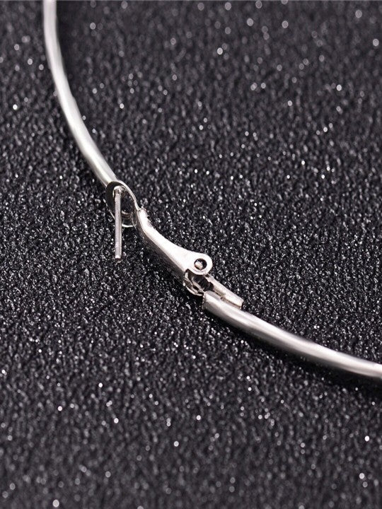 Silver Plated Big Hoop Earrings