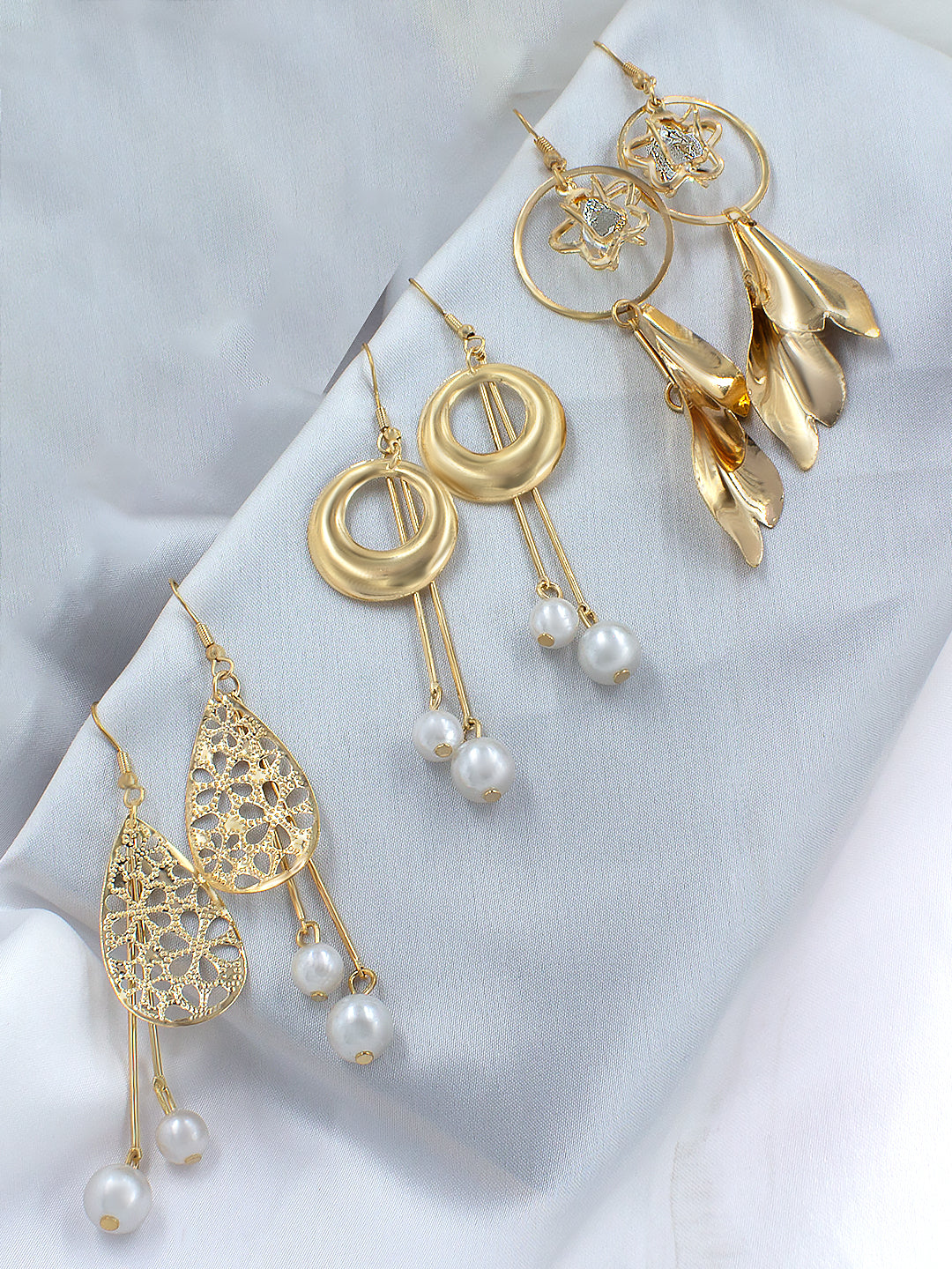 Pack of 3 Contemporary Drop Earrings