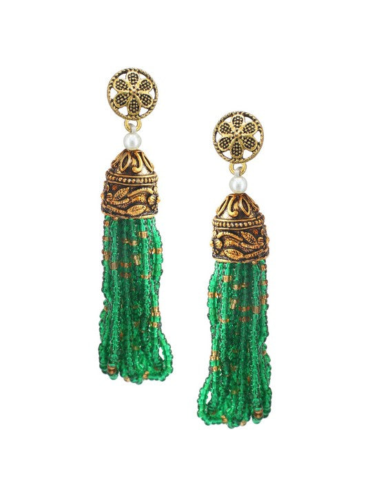 Green Beaded Jewellery Set