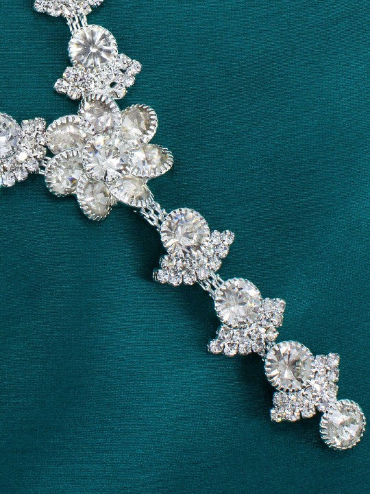 Silver Plated CZ-Studded Jewellery Set