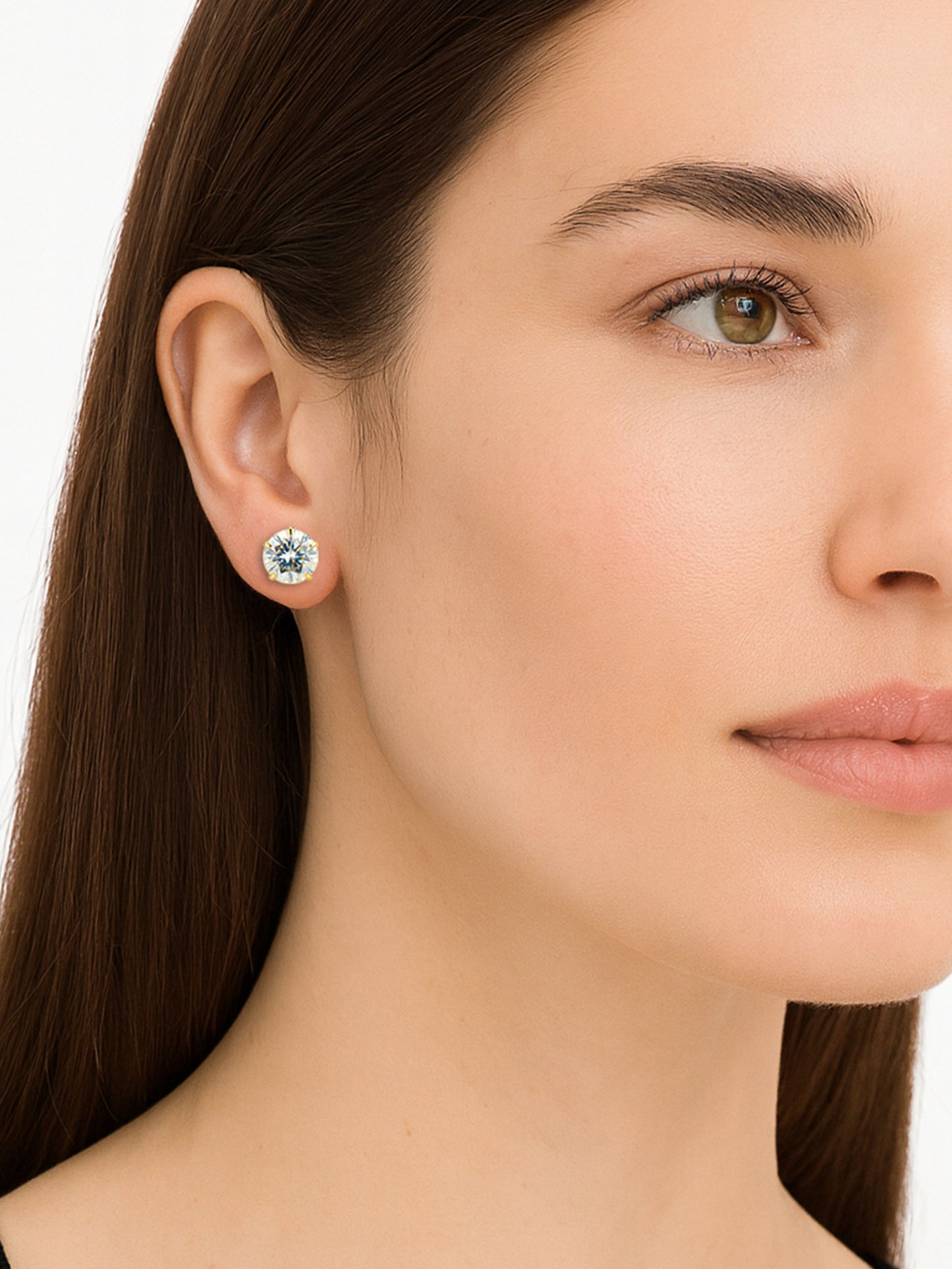 Gold Plated AD Minimal Stud Earrings