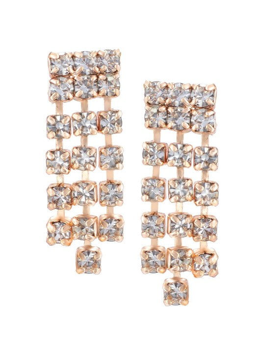 Rose Gold-Plated CZ-Studded Jewellery Set