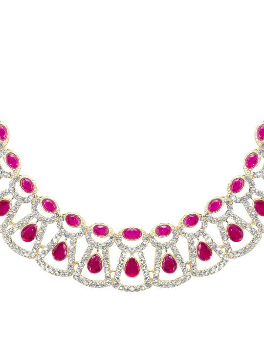 Red Floral Jewellery Set