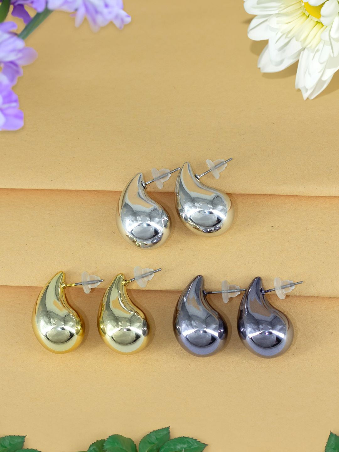 Pack of 3 Chunky Stud Earrings
