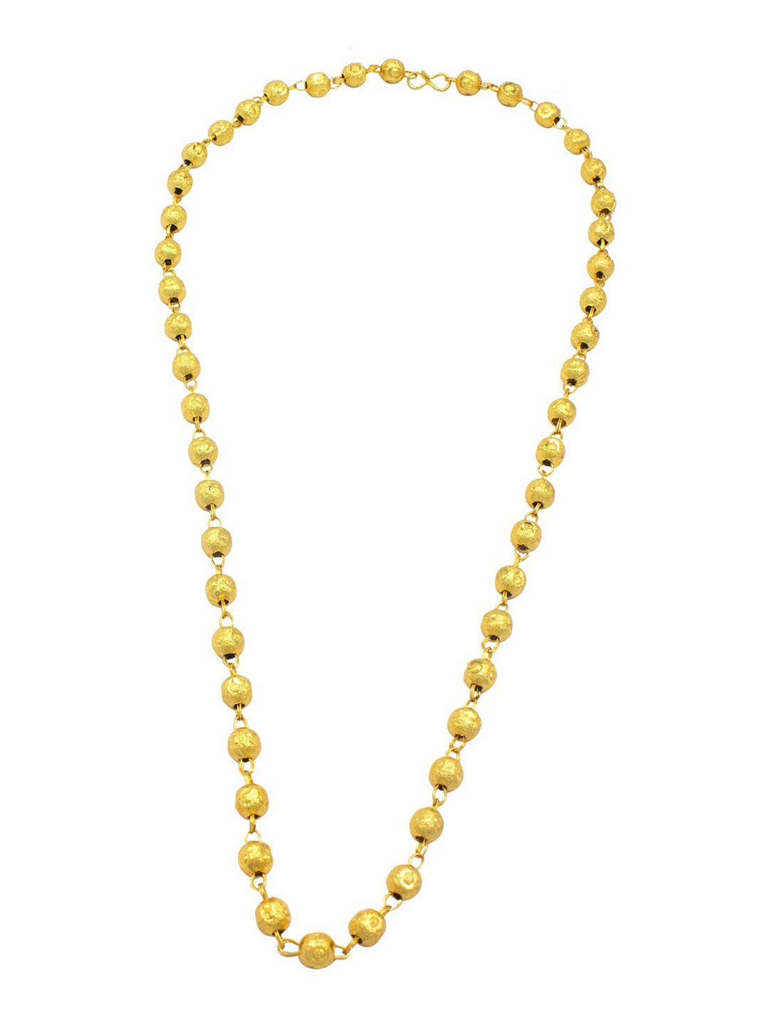 22K Gold-Plated Beaded Matar Mala Chain Necklace
