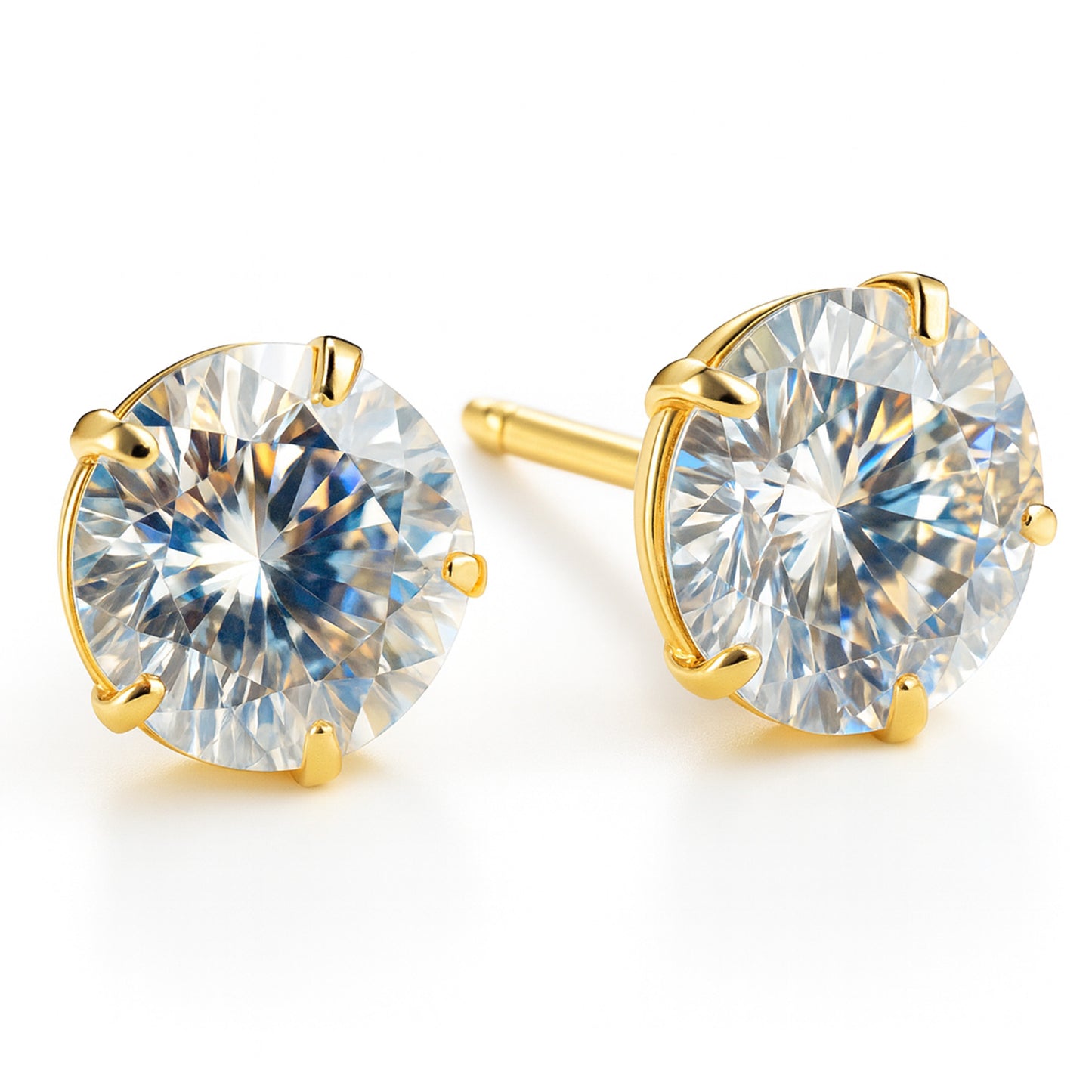 Gold Plated AD Minimal Stud Earrings