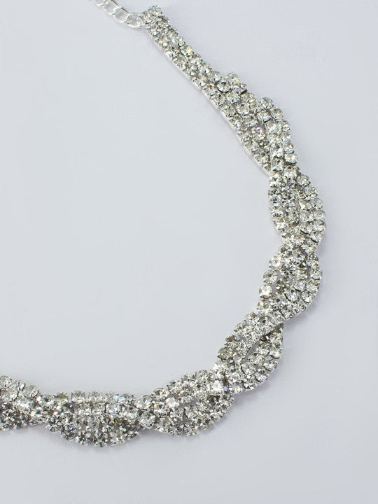 Twisted CZ Stones Jewellery Set