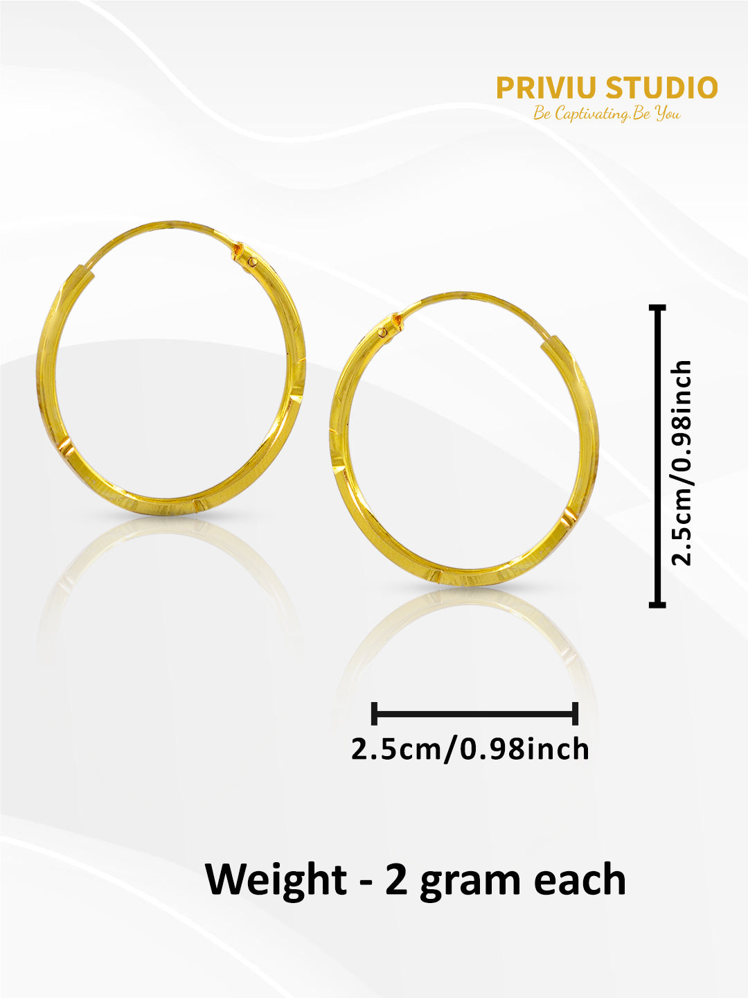 Gold Plated Circular Hoop Earrings