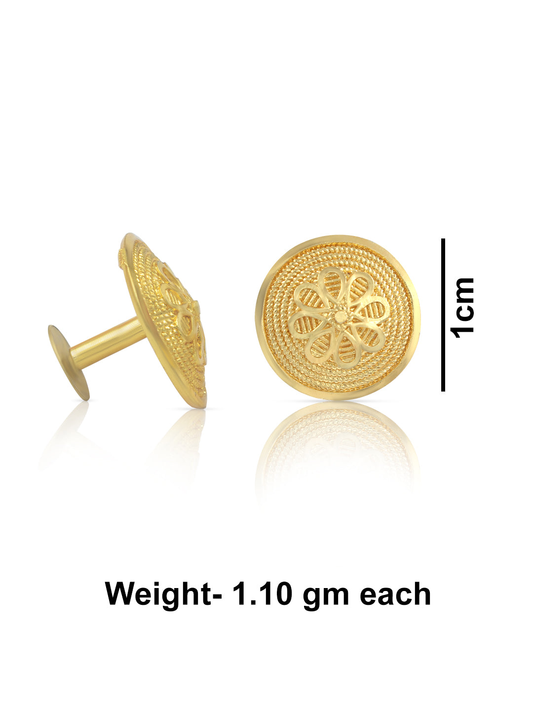 Gold Plated Floral Stud Earrings