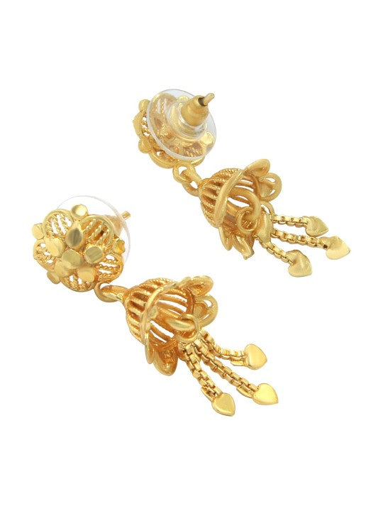 Floral Jhumka Drop Earrings