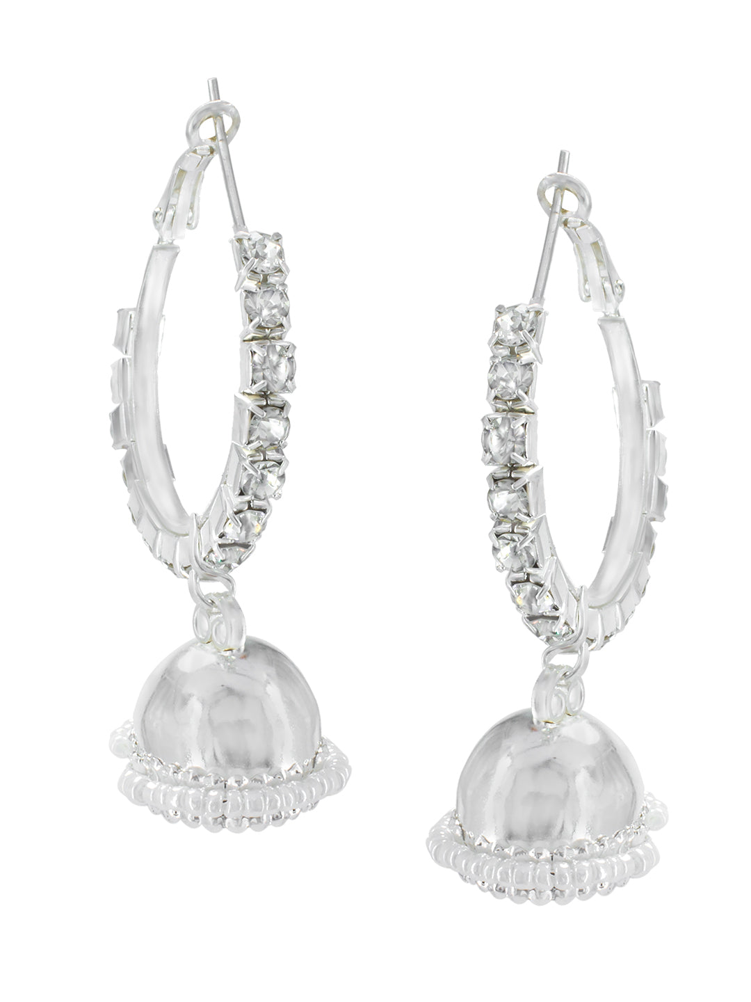 Oxidized CZ Jhumki Earrings