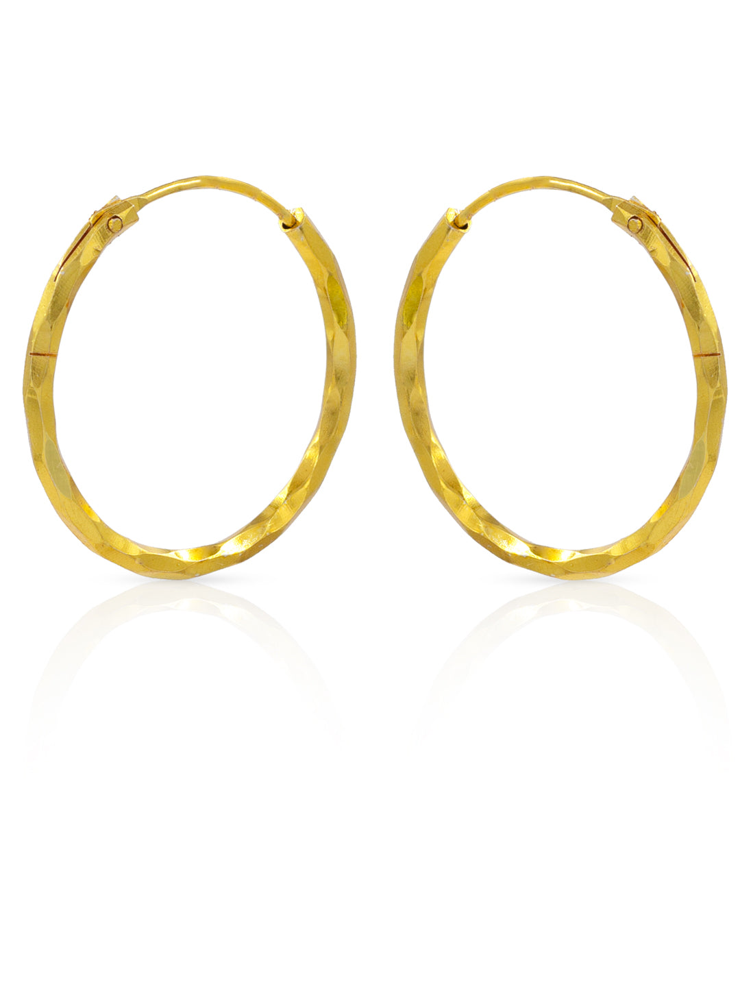 Gold Plated Circular Hoop Earrings