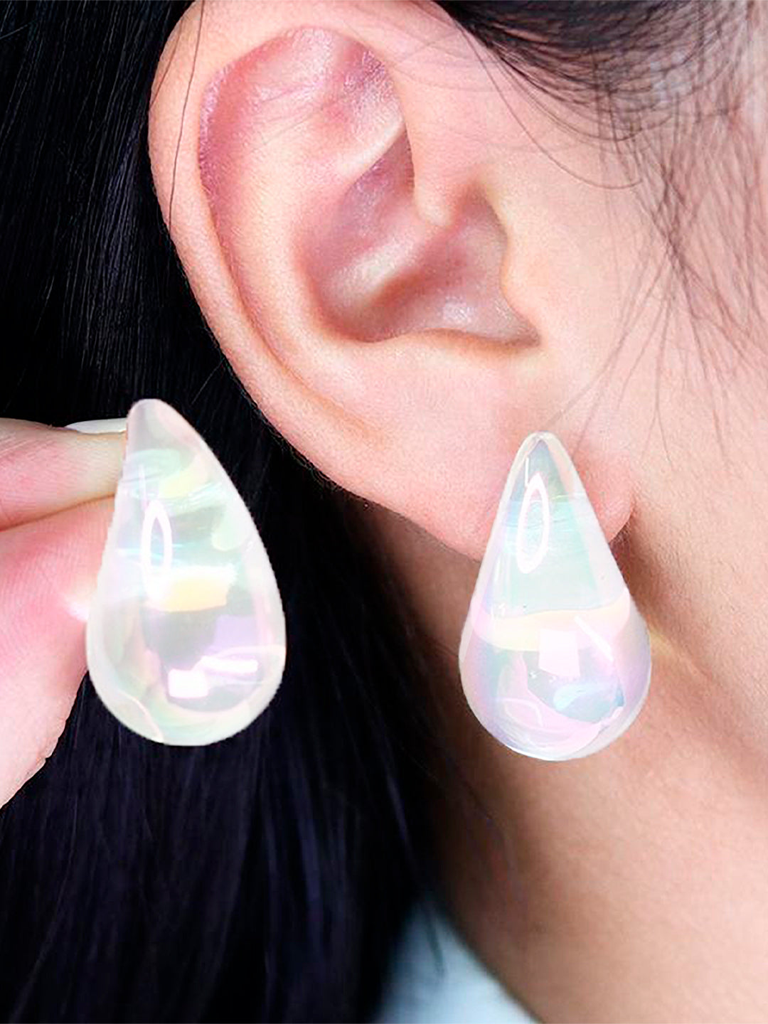 Teardrop Stud Earrings