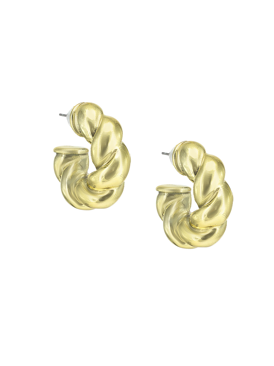 Metallic Half Hoop Earrings