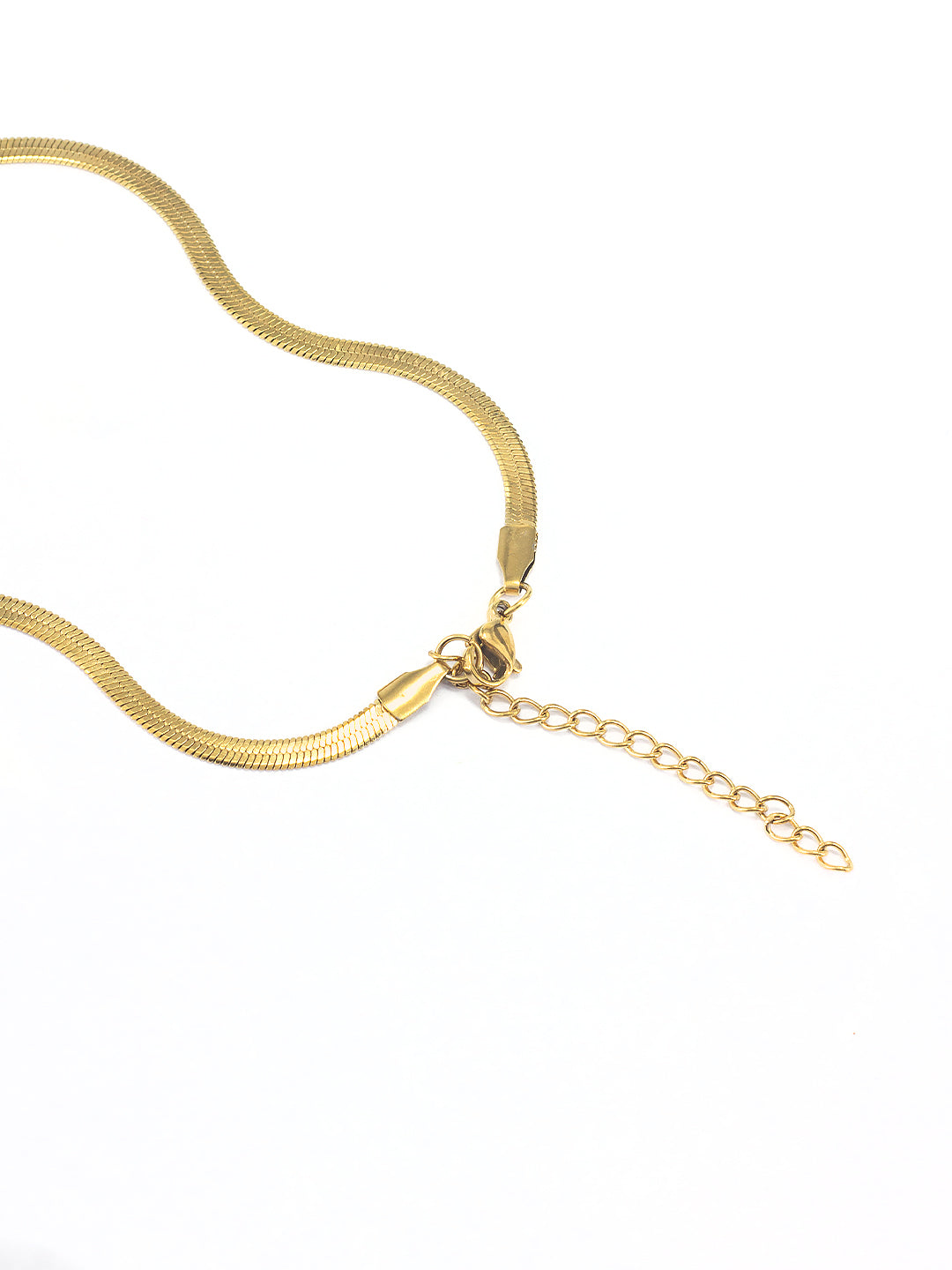 Stainless-Steel Trendy Flat Chain Jewellery Set