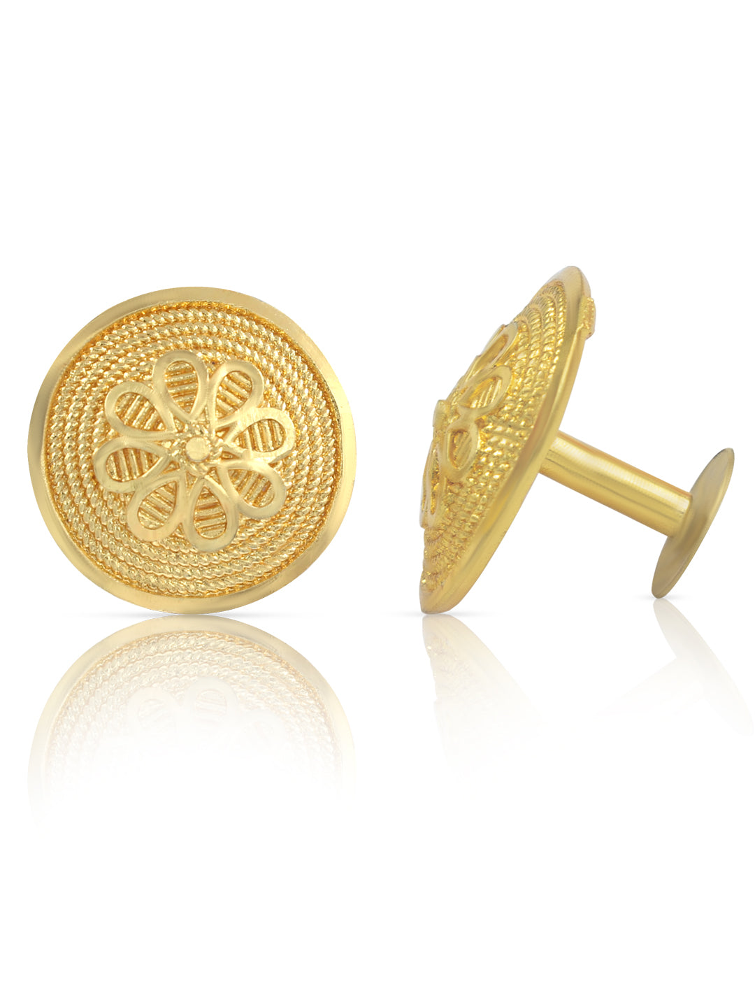 Gold Plated Floral Stud Earrings