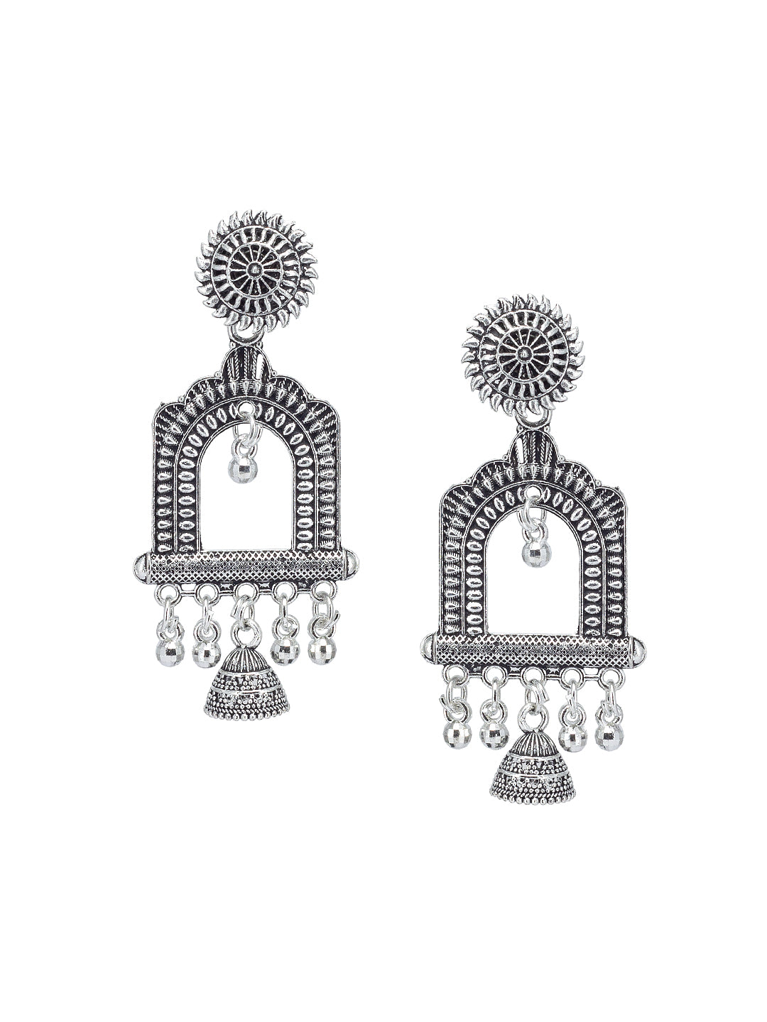 Floral Jhumki Earrings