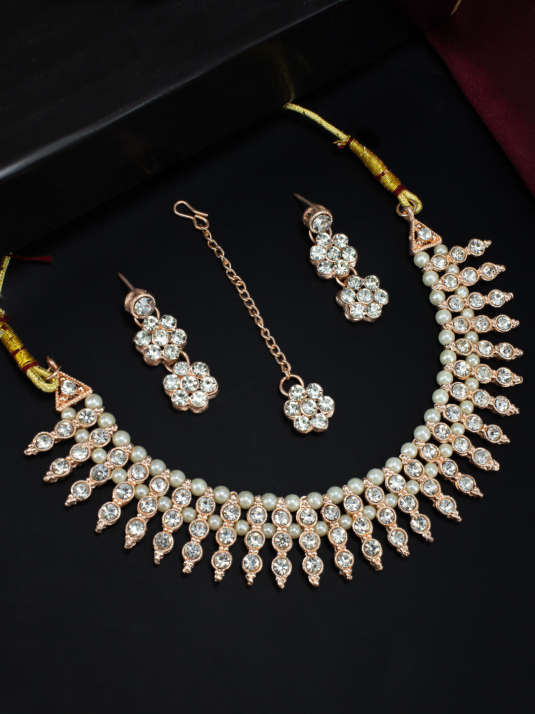 Floral CZ Jewellery Set