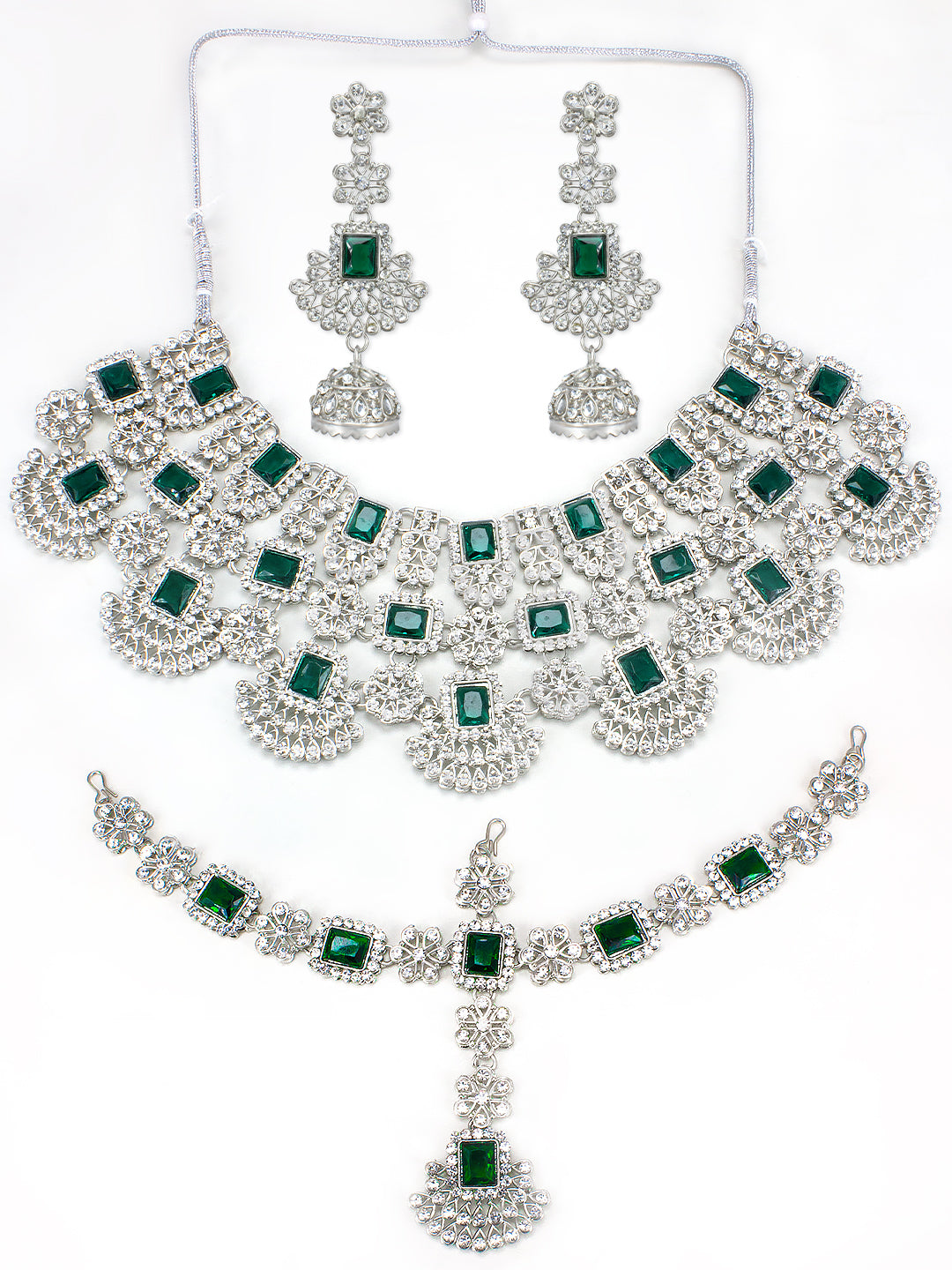 Green CZ Bridal Jewellery Set