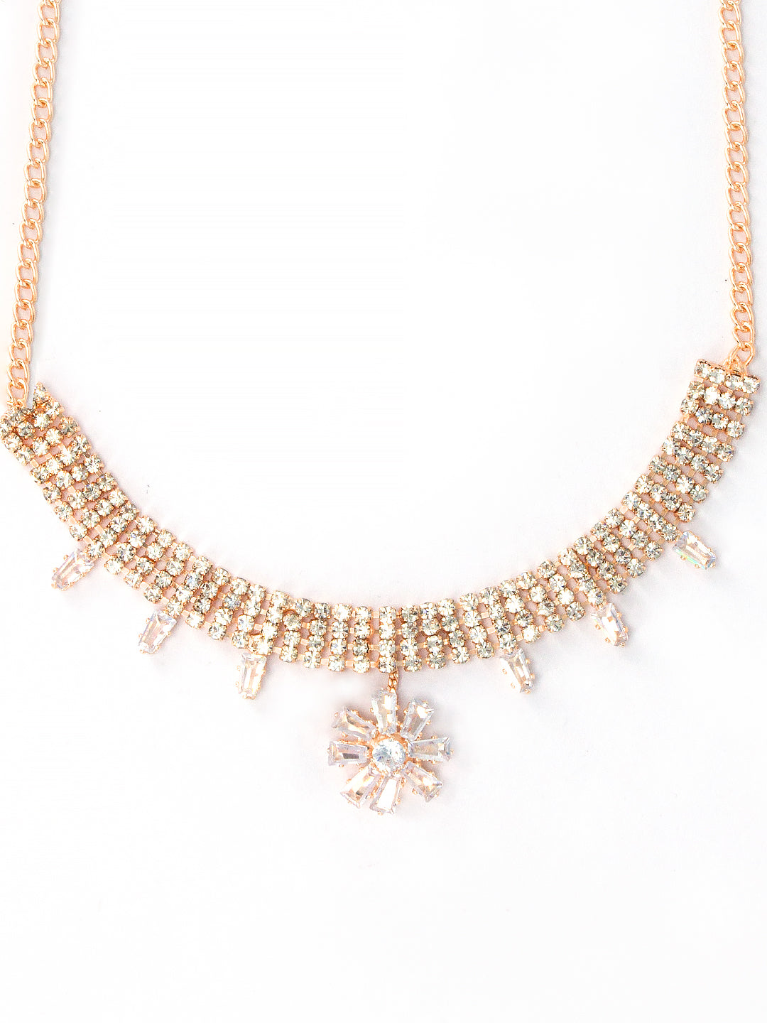 Floral CZ Jewellery Set