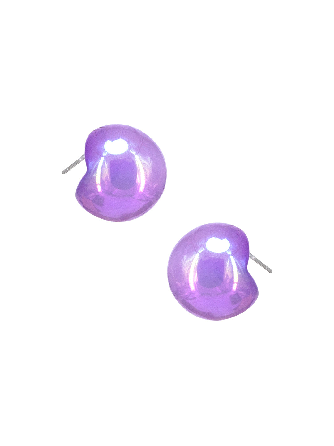 Purple Chunky Doom Earrings