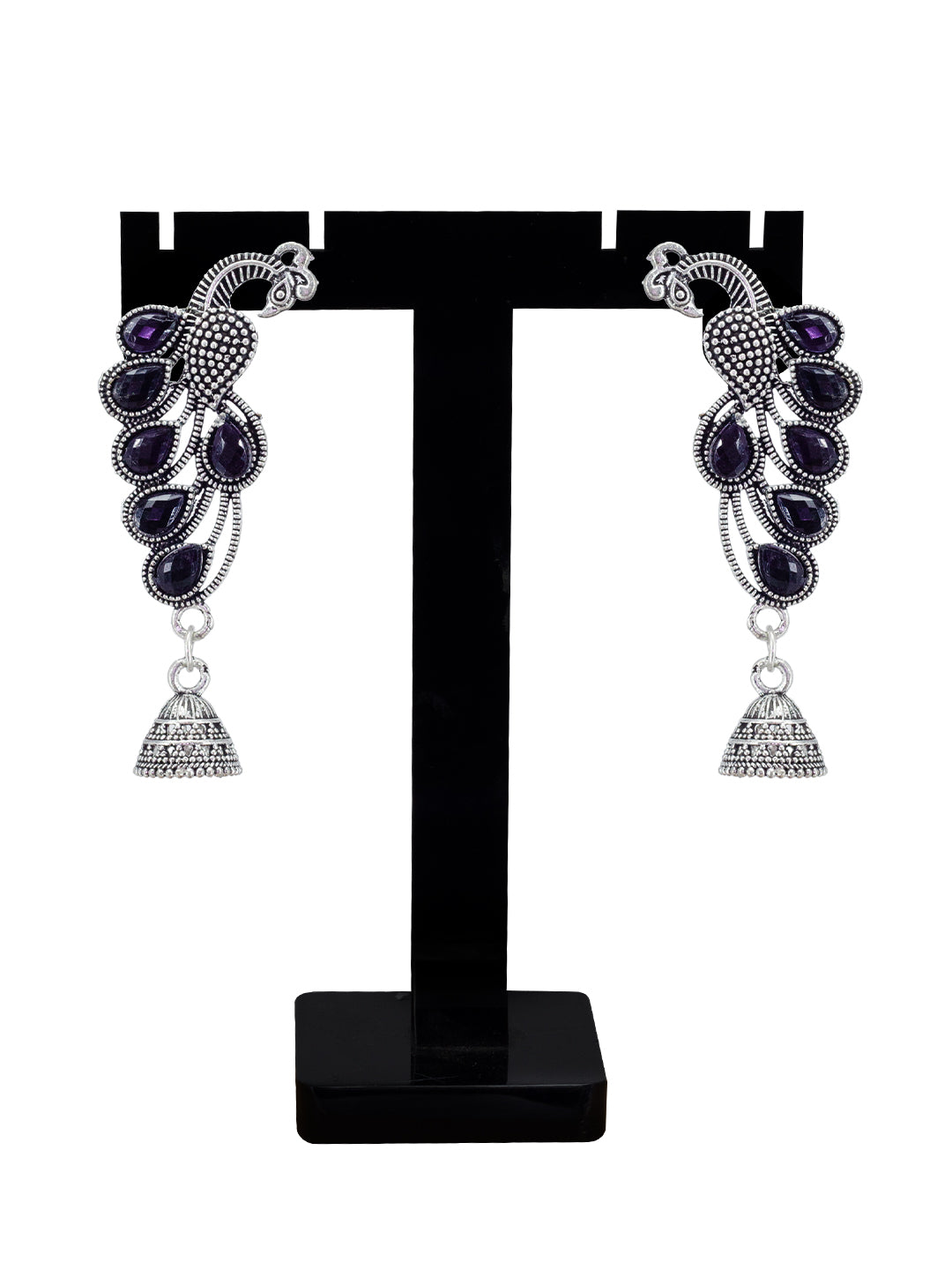 Black Peacock Earrings