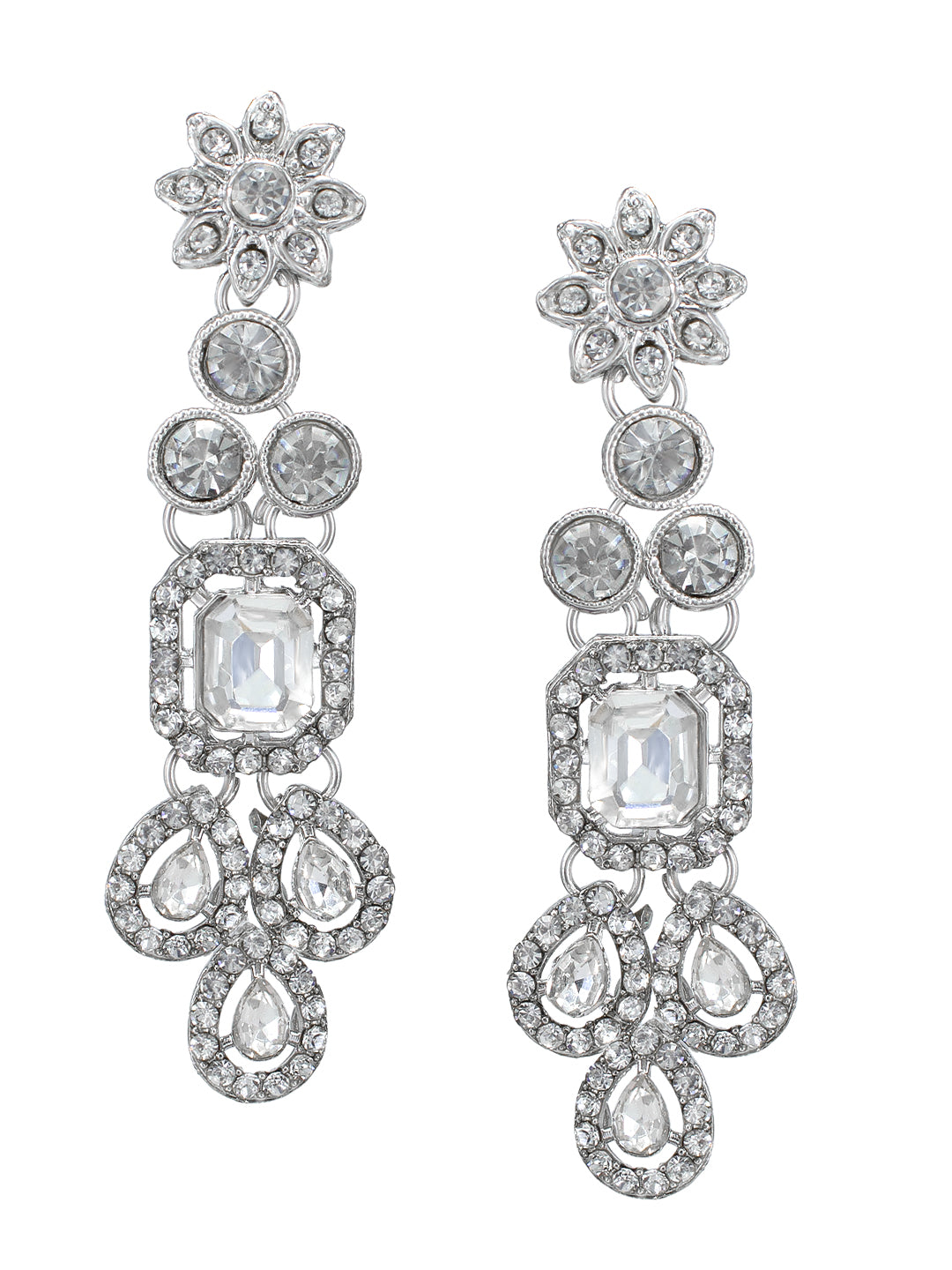 Crystal Jewellery Set With Maang Tika