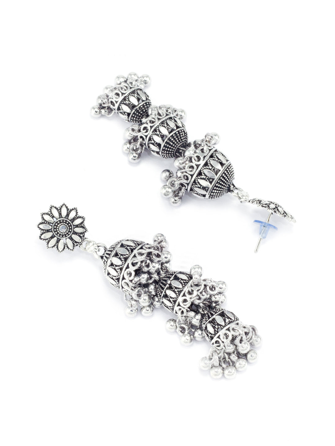 Floral Layered Drop Jhumka