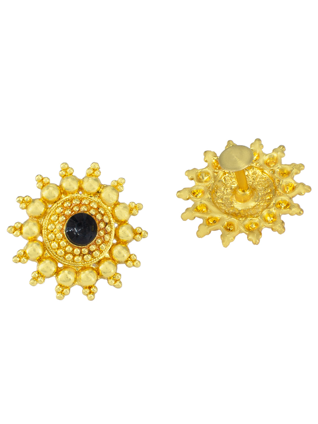 Gold Plated Floral Stud Earrings