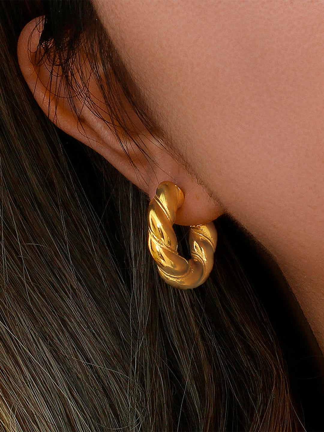 Chunky Half Hoop Earrings