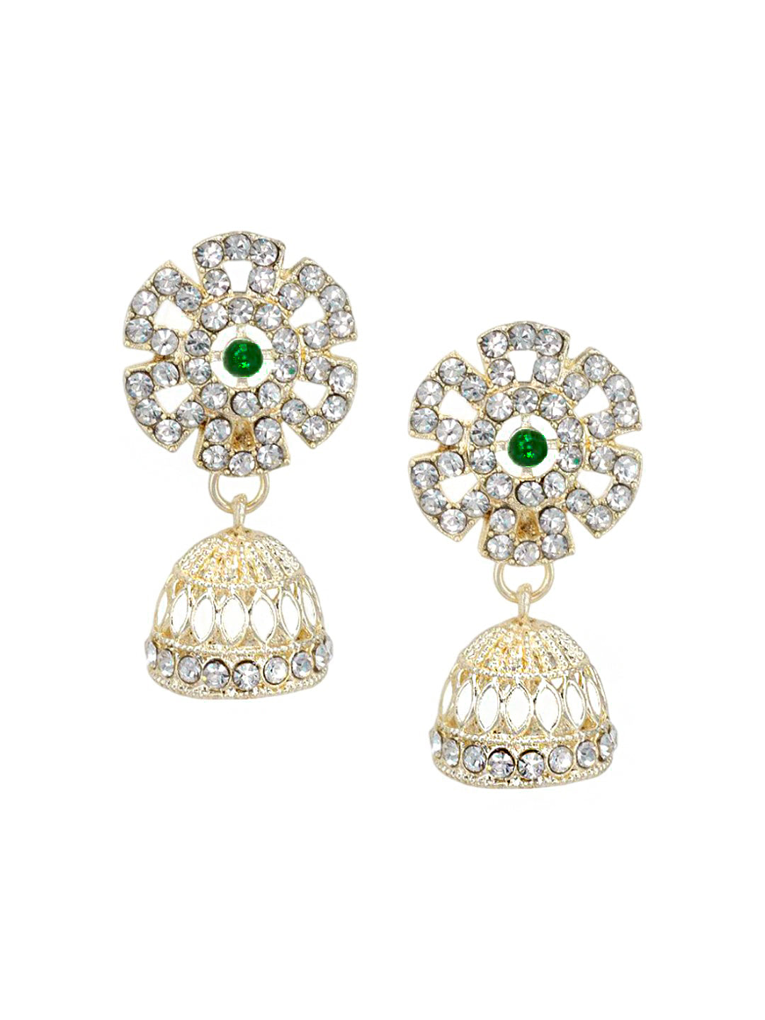 Green Floral Jewellery Set