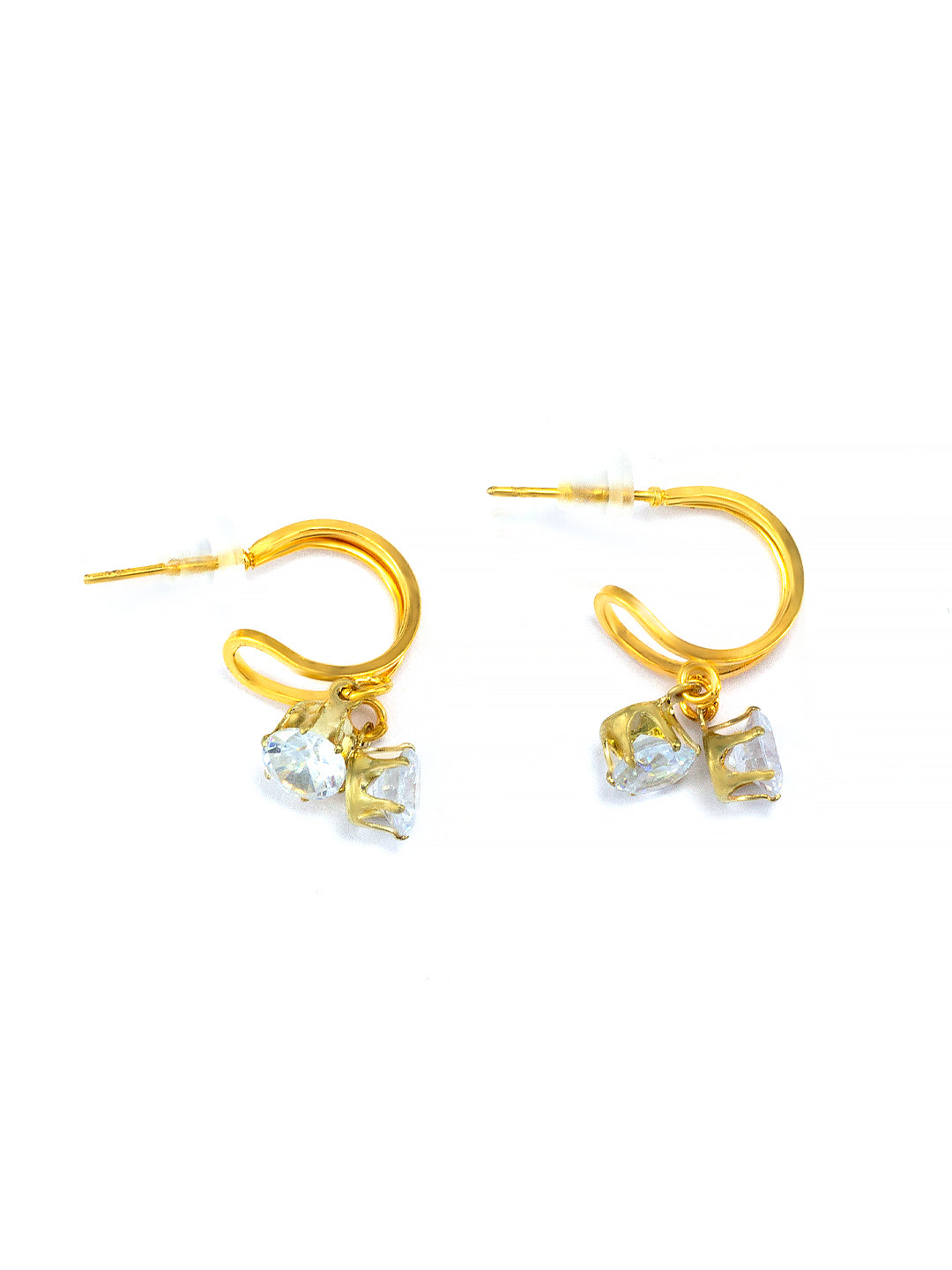 CZ Half Hoop Earrings
