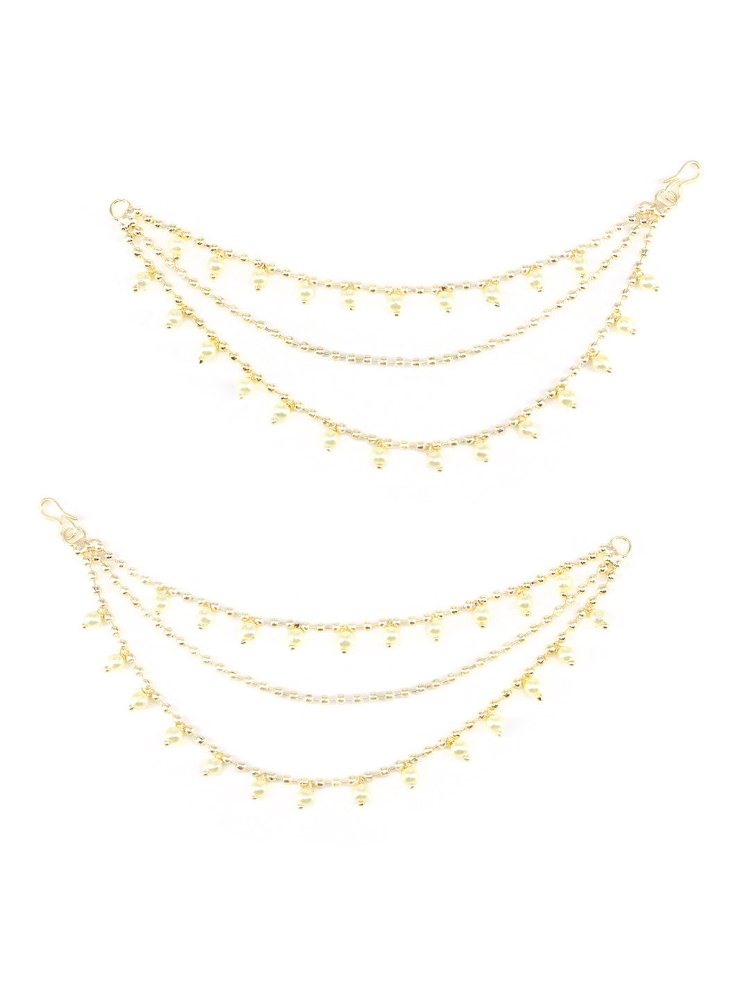 Bahubali Ear Chain 3 Layered