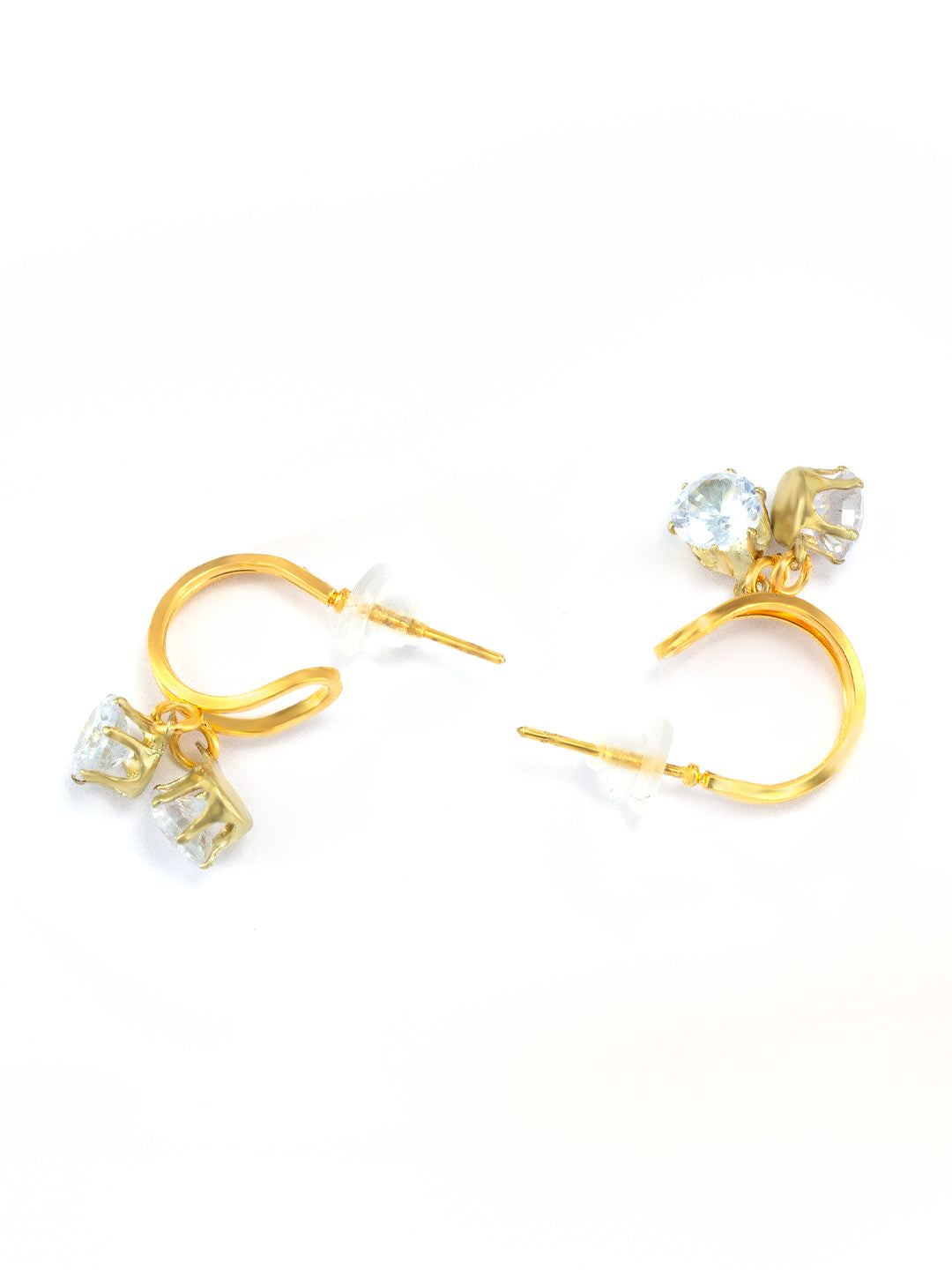 CZ Half Hoop Earrings