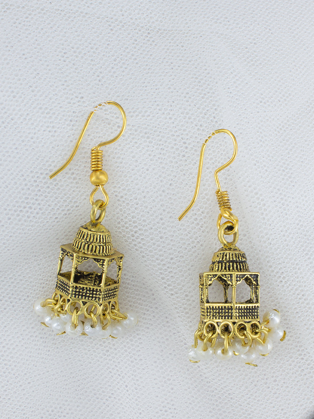 Hut Beads Drop Jhumki Earrings