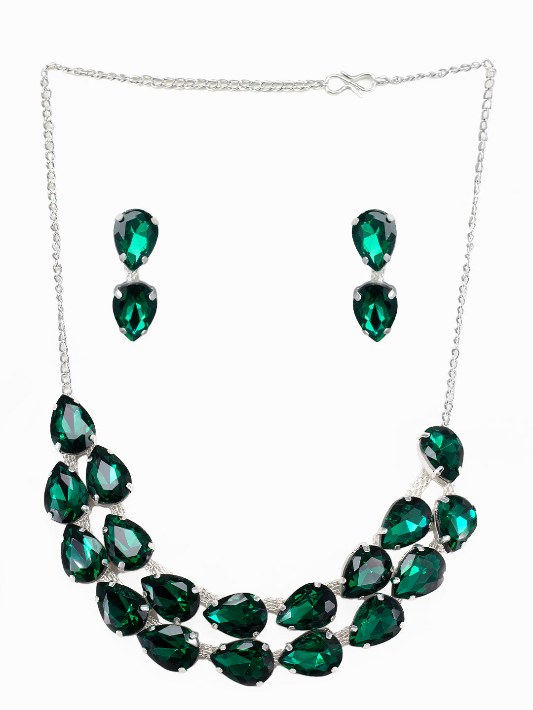 Green Double Layered Jewellery Set