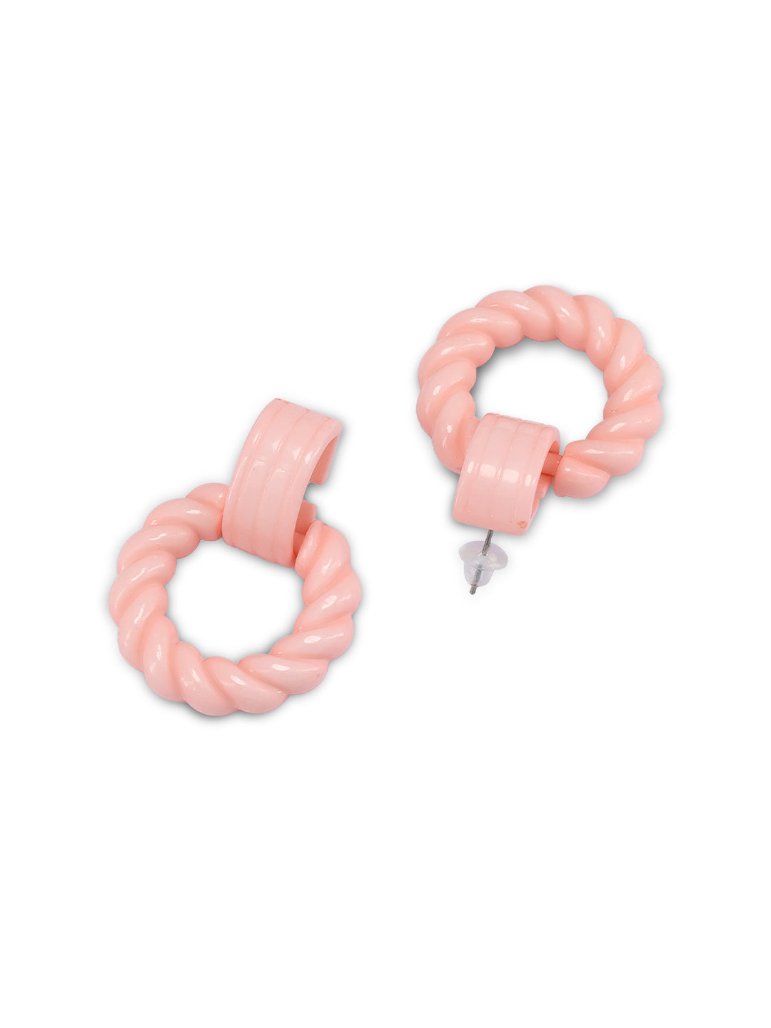 Pink Twisted Earrings