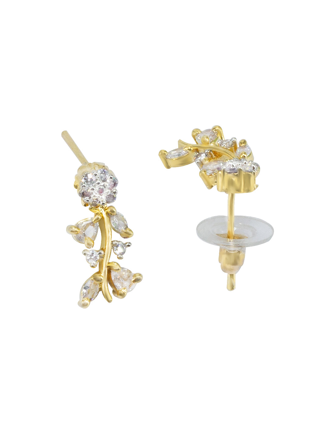 Golden Floral AD Jewellery Set