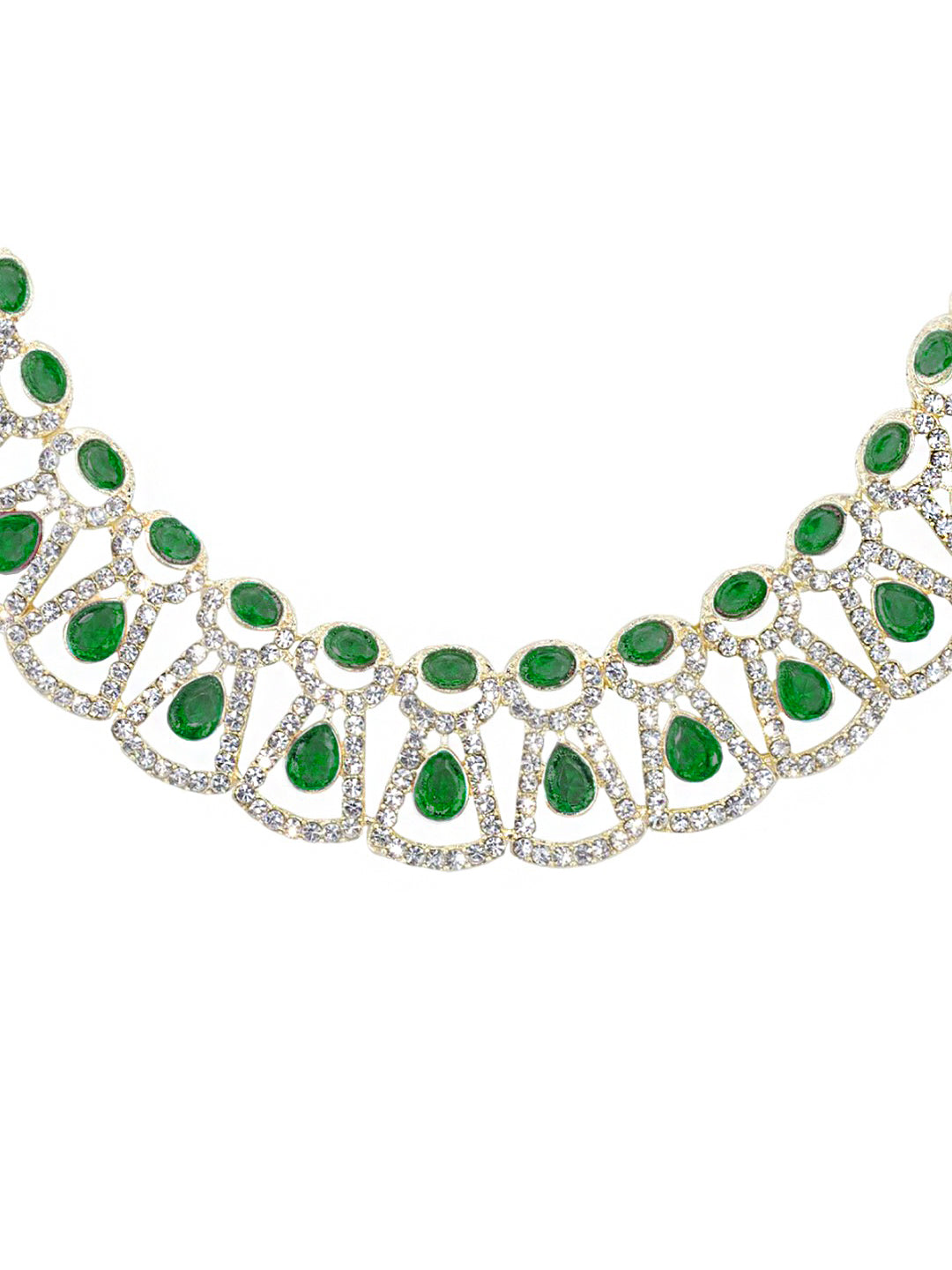 Green Floral Jewellery Set