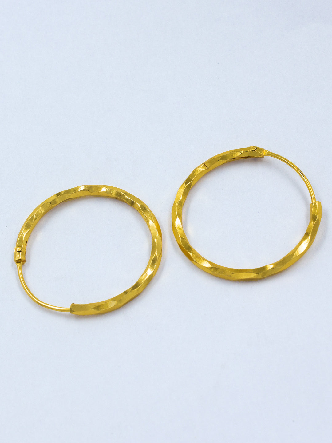 Gold Plated Circular Hoop Earrings