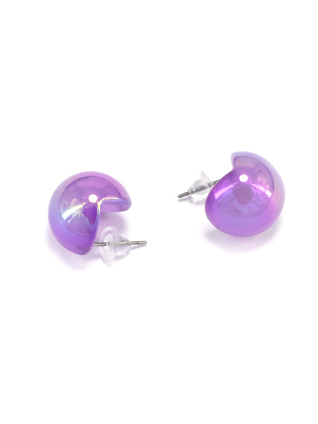 Purple Chunky Doom Earrings