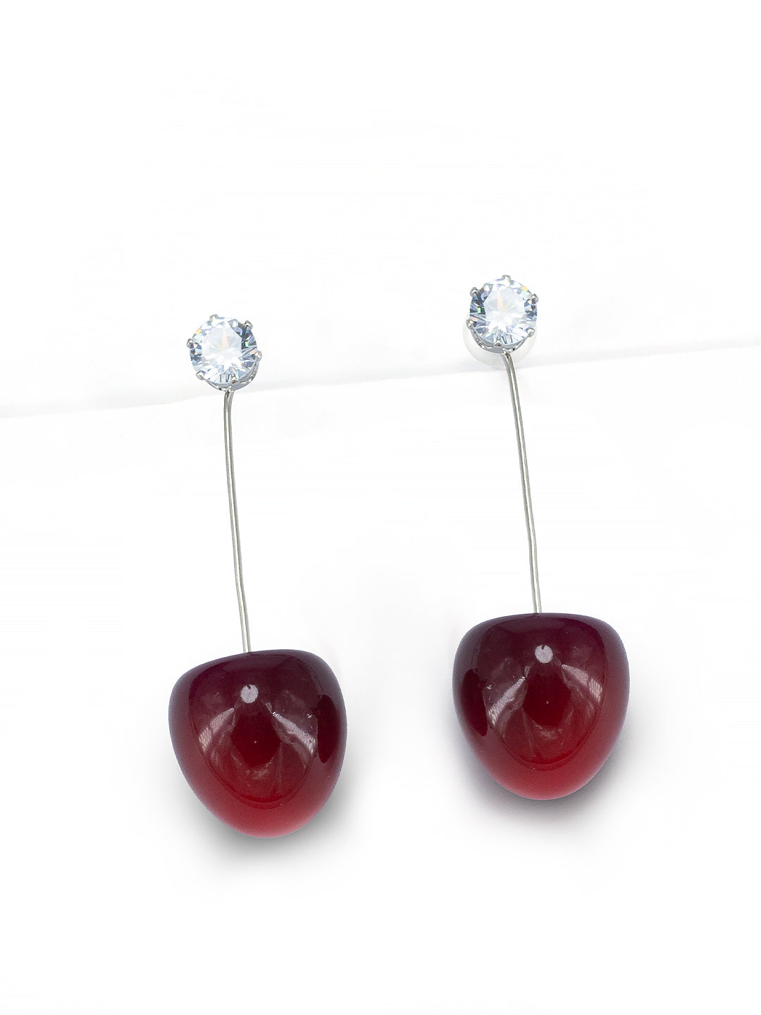 Red Cherry Drop Earrings