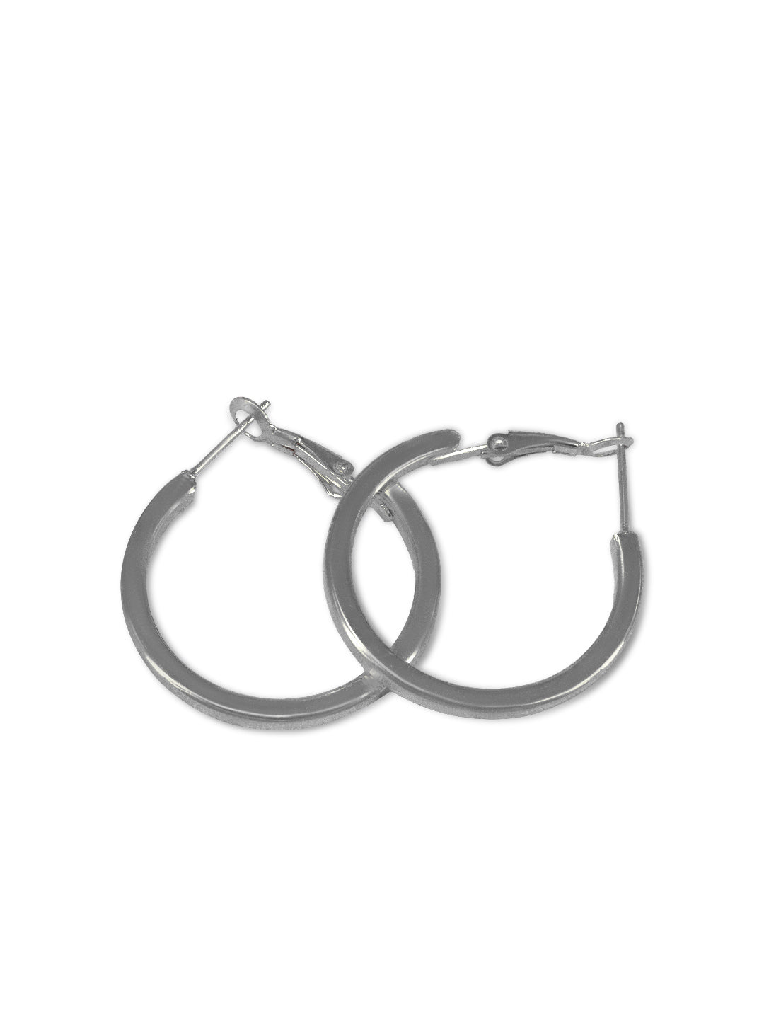 Grey Hoop Earrings