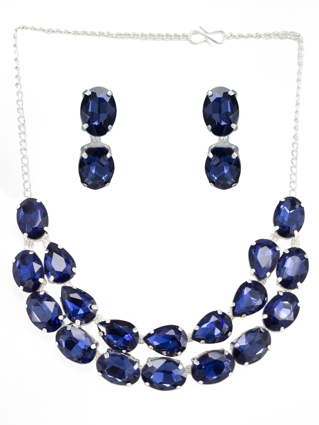 Blue Double Layered Jewellery Set