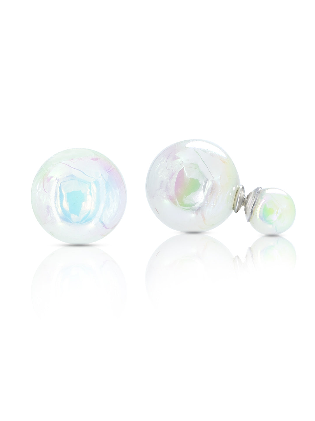Double Sided Pearl Stud Earrings