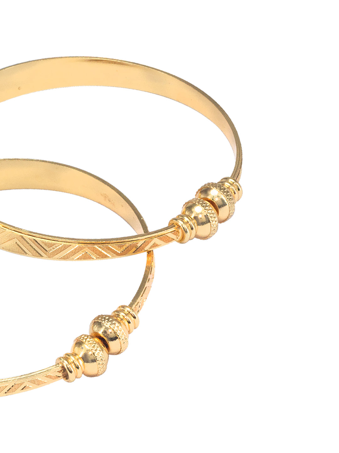 Gold Plated Brass Kada Openable Bangle Pair