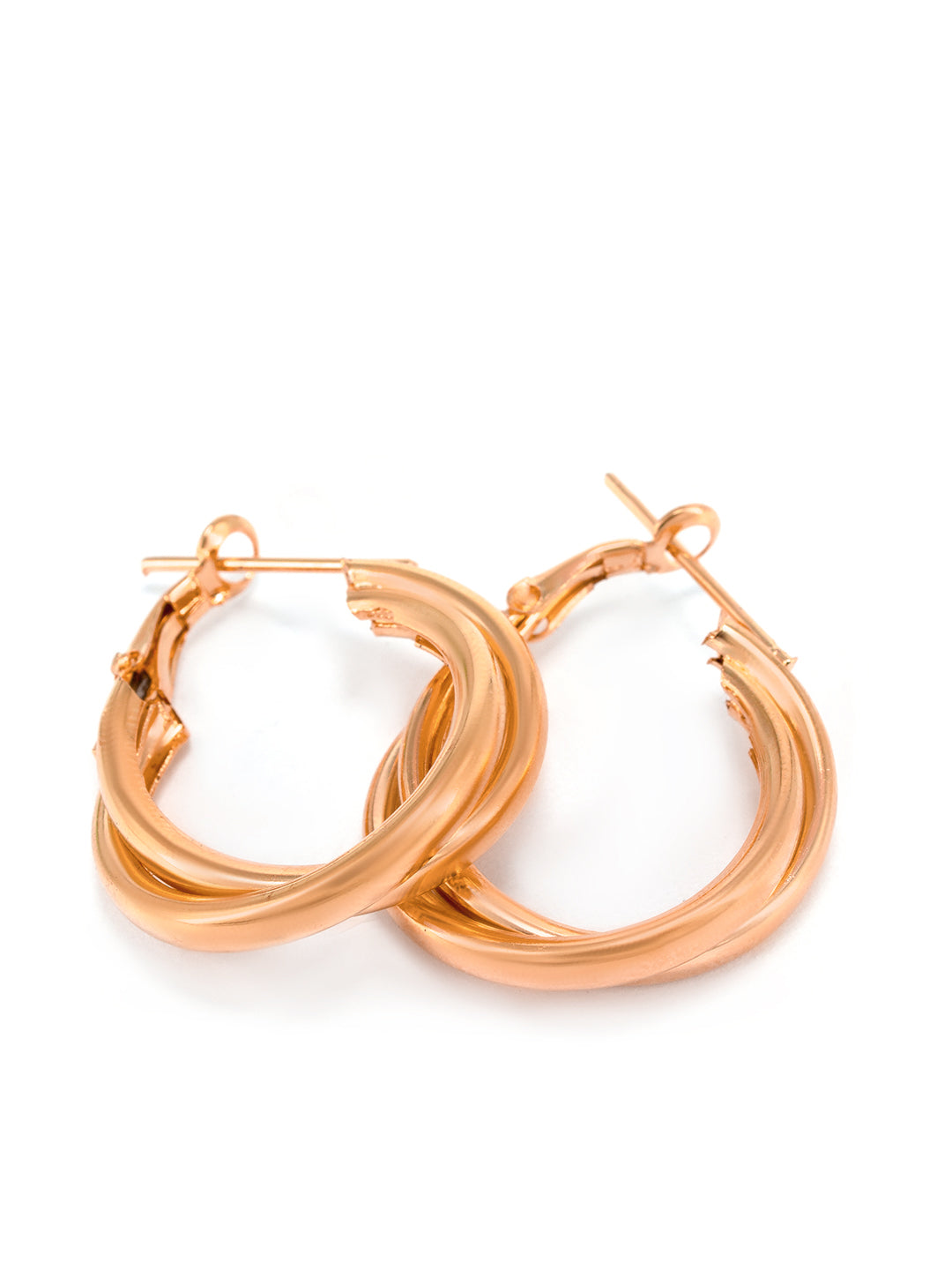 Pack of 5 Rose Gold Hoops & Studs Earrings