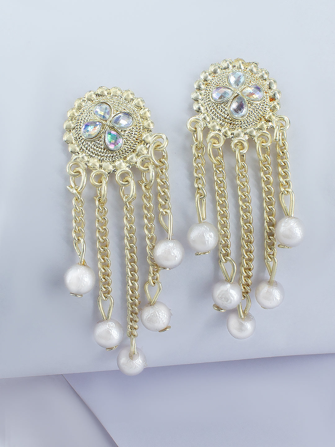 Floral Beads Drop Earrings