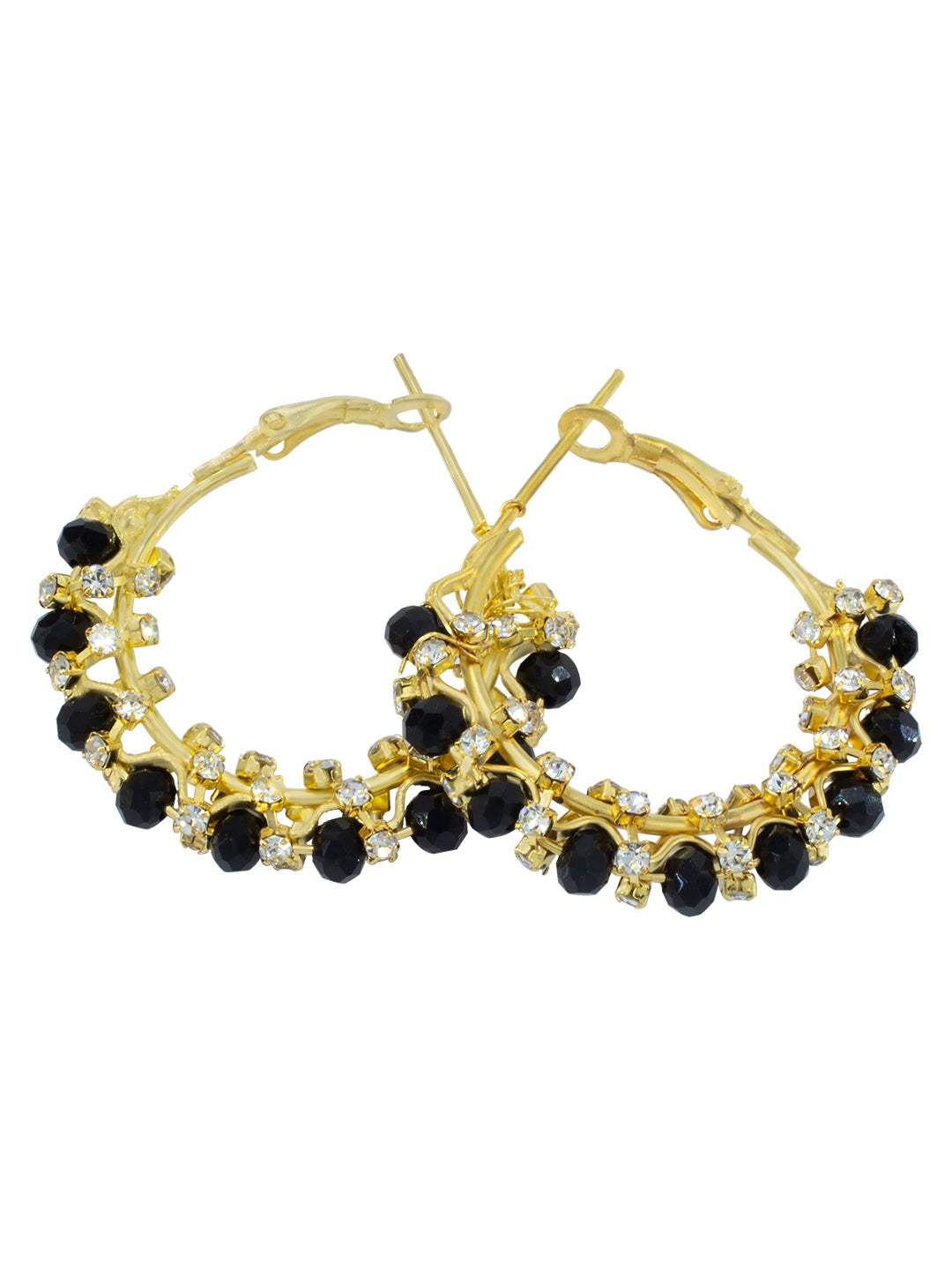 Black Beaded Earrings